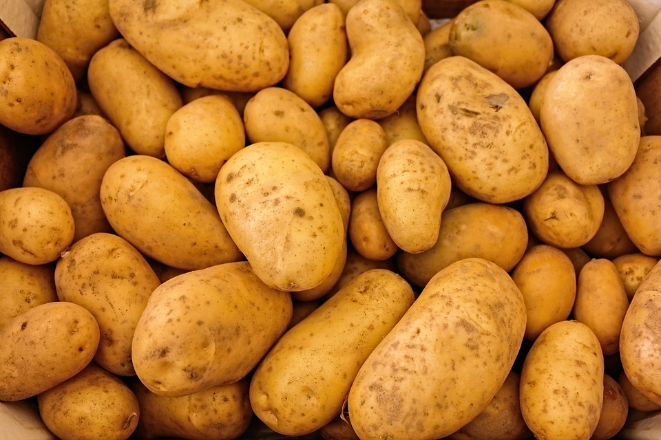 Patatas blancas y rojas