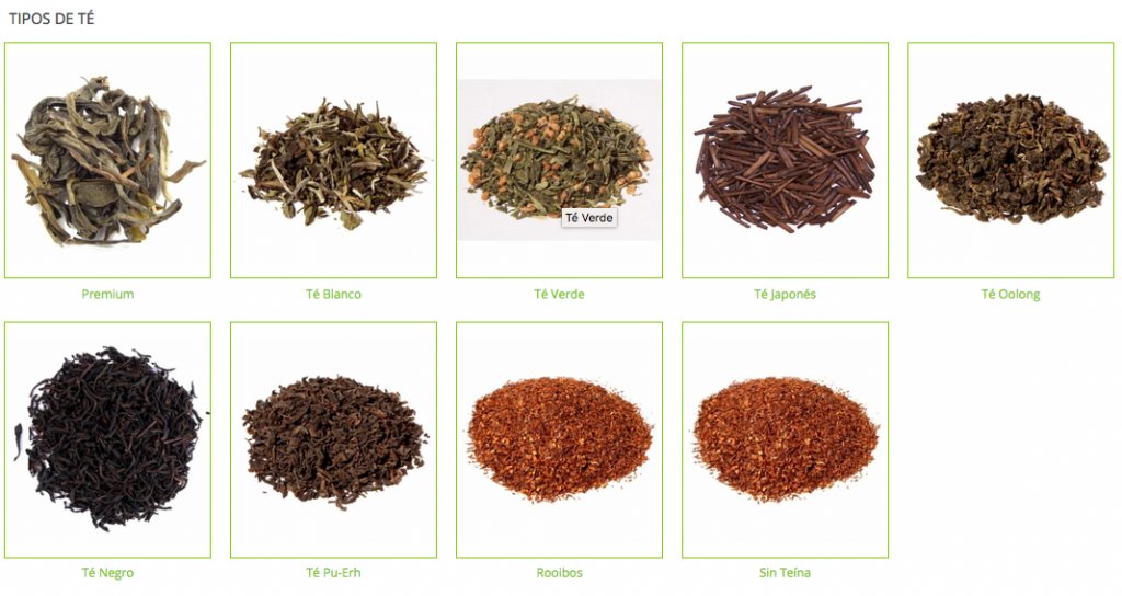 Tipos de té